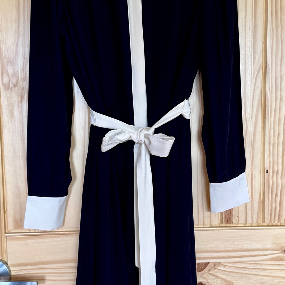 NEW Talbots Navy and Cream Dress